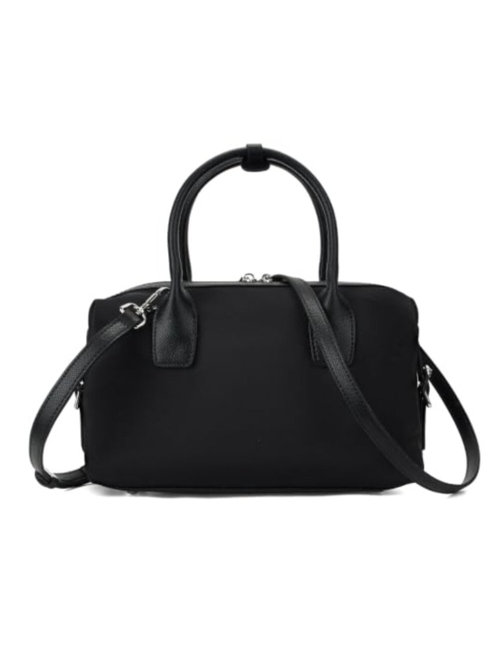 Goinsound Nylon Vegan Leather Crossbody Bowling Bag with Scarf